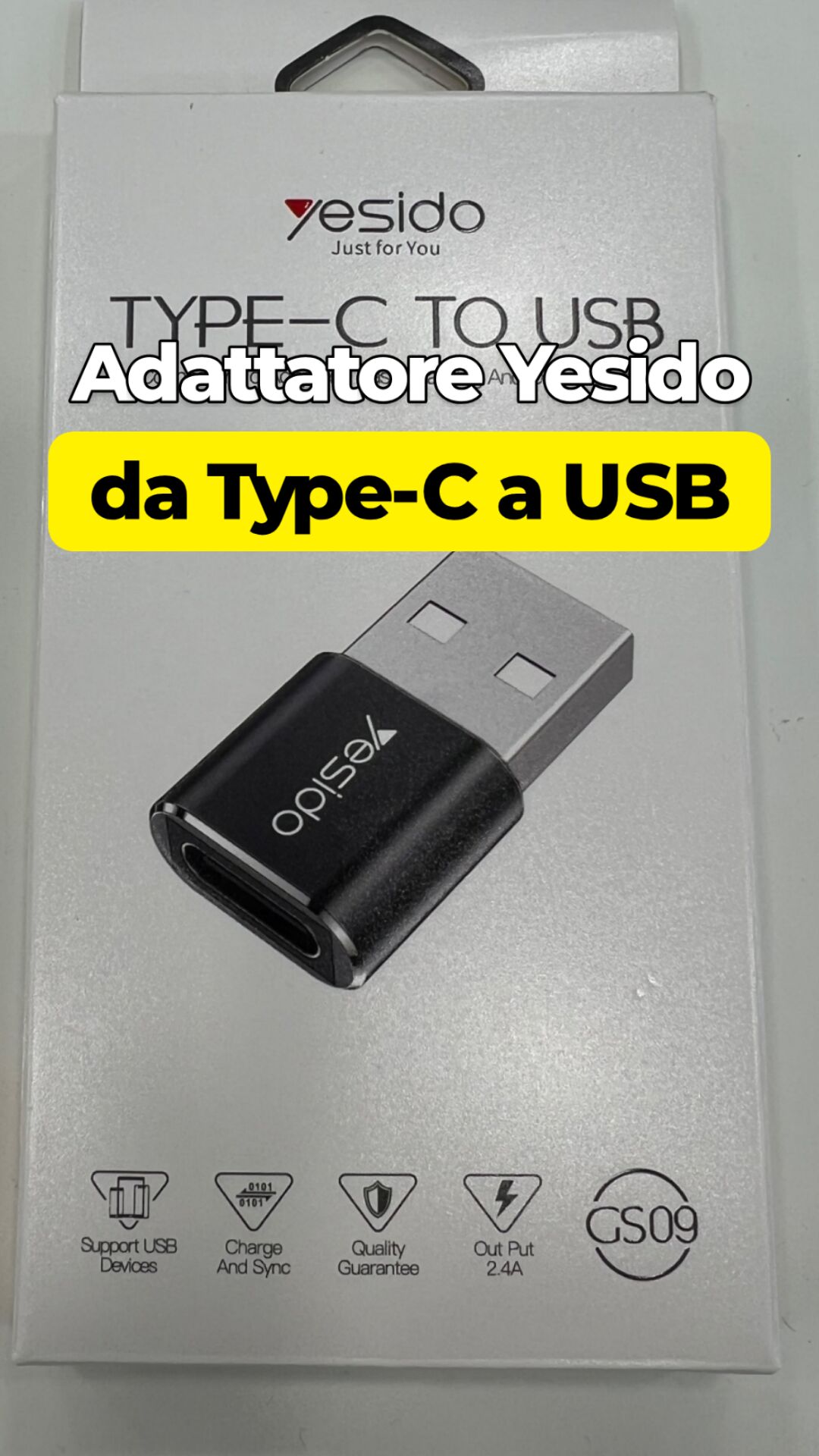 Adattatore da Type-C a USB Yesido