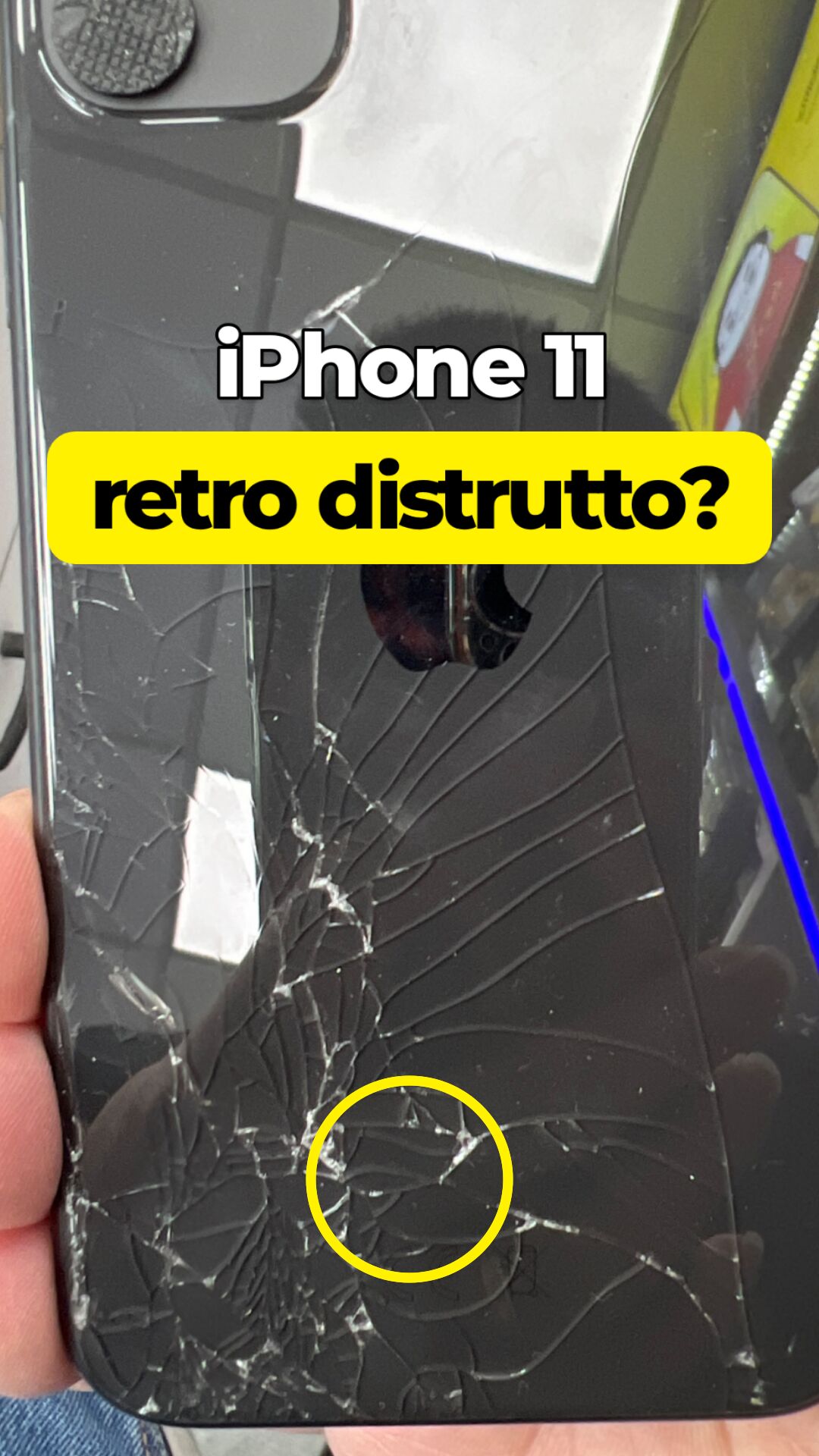 iPhone 11 · Vetro posteriore, Fotocamera