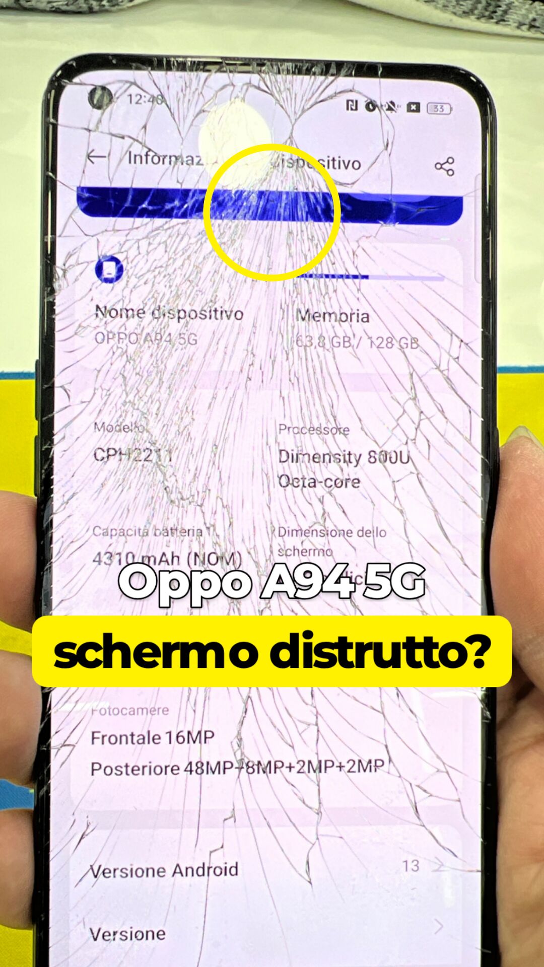 Oppo A94 5G · Schermo