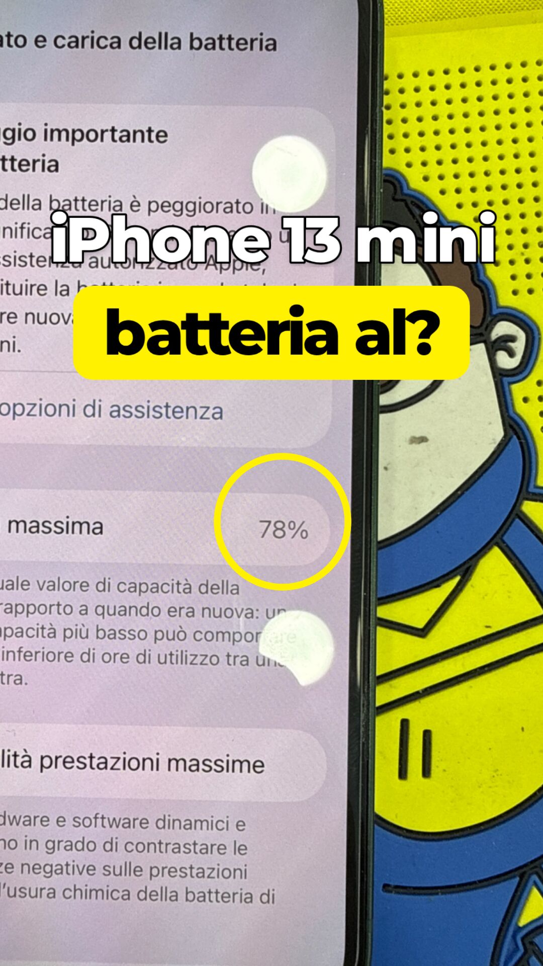 iPhone 13 Mini · Batteria, No carica