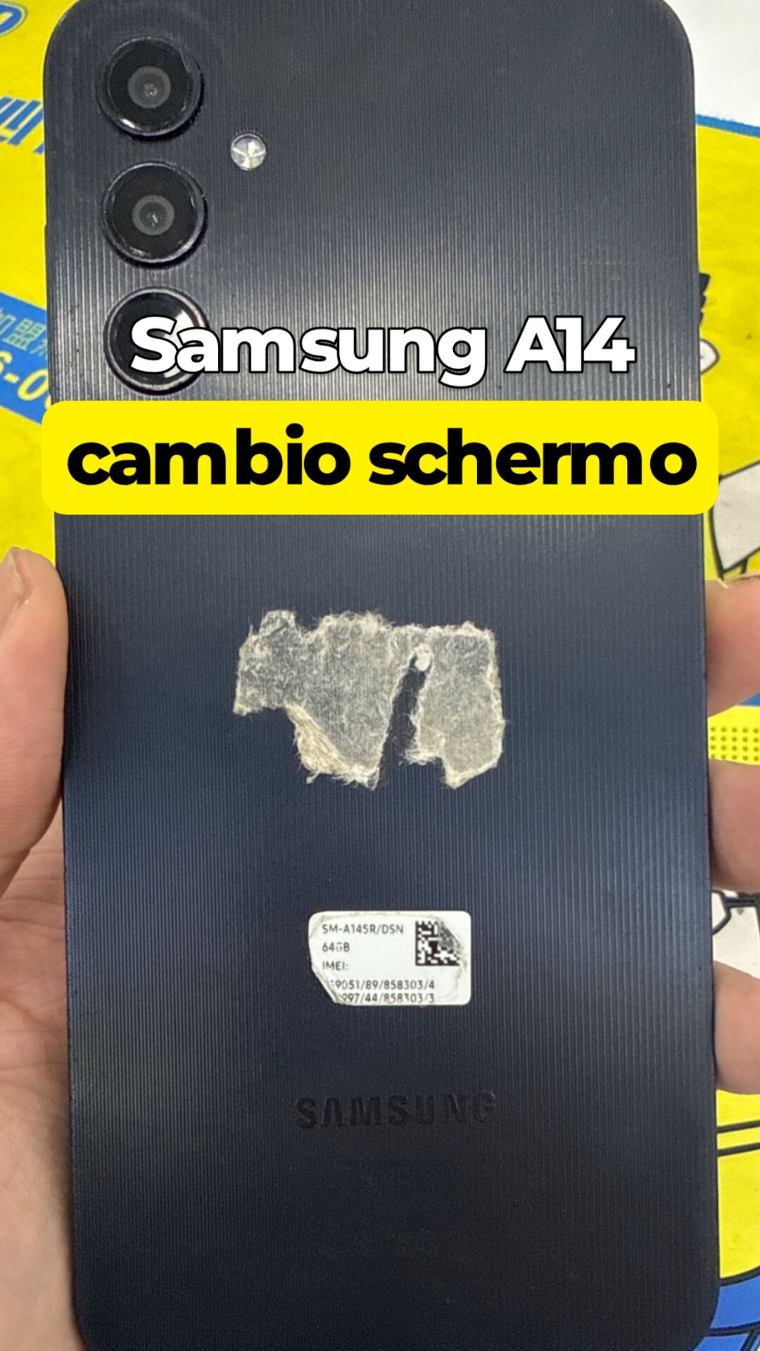 Samsung A145R · Schermo